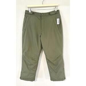 Old Navy Women's Green Snow Pants Zip Pockets Go-Recycled Size L 10-12 Plus  NWT